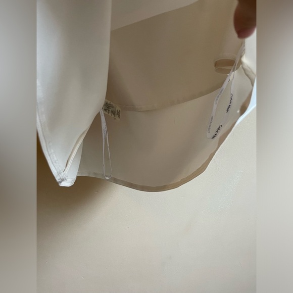 NWT Calvin Klein suit separates career blouse sleeveless cream sz L office - Picture 8 of 10